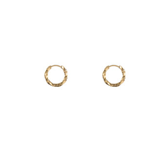 Oorbellen E3912-2 twisted basic ring big goud - Day&amp;Eve 