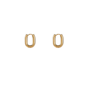 Oorbellen E3967-2 oval hoop 13x16 mm goud - Day&amp;Eve 