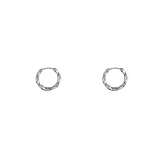 Oorbellen E3912-1 twisted basic ring big zilver - Day&amp;Eve 