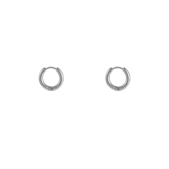 Oorbellen E3913-1 crossed basic ring  10 mm zilver - ​​​​​​​Day&amp;Eve 