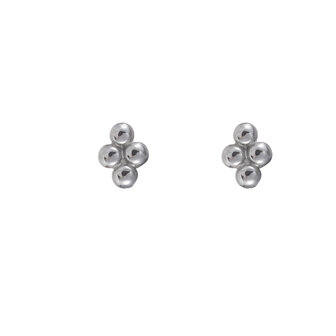 Oorbellen E3732-1 dotted stud zilver - ​​​​​​​Day&amp;Eve