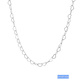 Ketting TN3892-1 heart chain necklace tiny zilver - ​​​​​​​Day&amp;Eve 