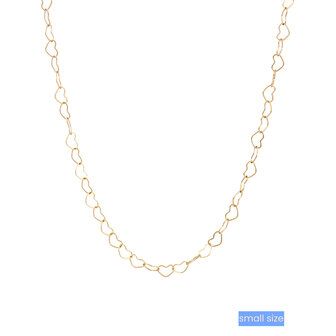 Ketting TN3892-2 heart chain necklace tiny goud - ​​​​​​​Day&amp;Eve 