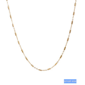 Ketting TN3953-2 tube link necklace tiny goud - ​​​​​​ Day&amp;Eve