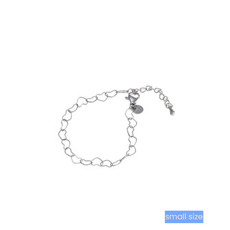 Armband TB3892-1 tiny bracelet heart chain zilver - ​​​​​​​Day&amp;Eve 