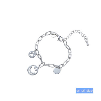 Armband TB3717-1 tiny bracelet small smiley zilver - Day&amp;Eve