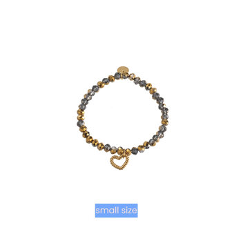 Armband TB2950-45 tiny donker grijs/goud - ​​​​​​​Day&amp;Eve 