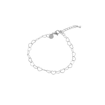 Armband B3892-1 heart chain zilver - Day&amp;Eve 