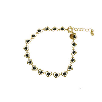 Armband B3893-2 enamel heart goud - Day&amp;Eve 