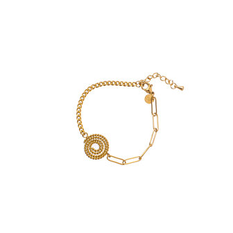 Armband B3832-2 roll up bracelet goud - Day&amp;Eve 