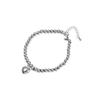 Armband B3712-1 heart and balls bracelet zilver - Day&amp;Eve 