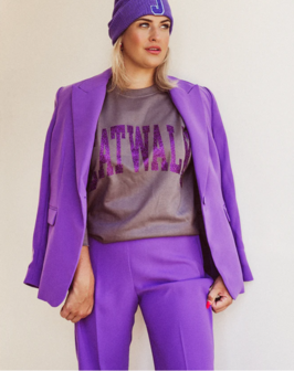 Sweater Catwalk glitter Purple - PinnedByK