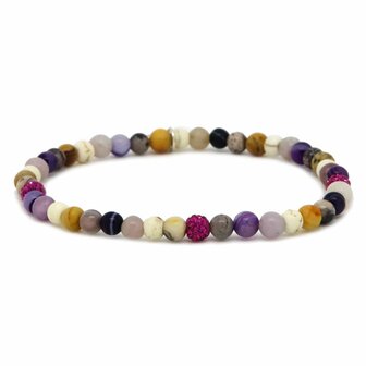 Armband spiral gwen fuchsia crystal xxs - Karma