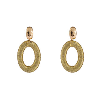 Oorbellen E3617-2 threaded oval gold - Day&amp;Eve