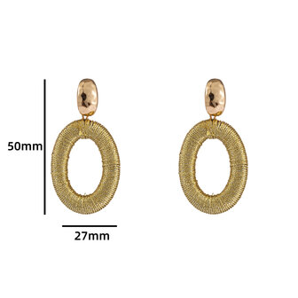 Oorbellen E3617-2 threaded oval gold - Day&amp;Eve