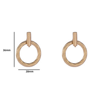 Oorbellen E3876-2 classic twisted earring goud - Day&amp;Eve 