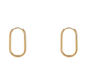 Oorbellen E3962-2 oval hoop 2x16x26 mm goud - Day&amp;Eve 