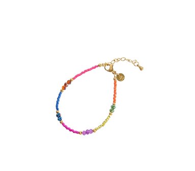 Armband TB3936-5 Seed stones bracelet rainbow goud - Day&amp;Eve 