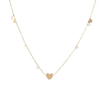 Ketting TN2227-2 hearts goud - Day&amp;Eve 