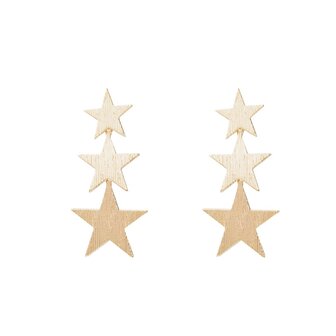 Oorbellen E2502-2 3 stars goud - Day&amp;Eve