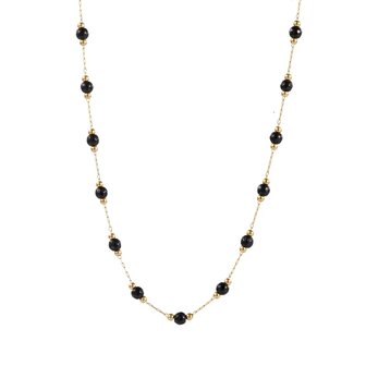 Ketting N3871-1 small stones necklace zwart goud - ​​​​​​​Day&amp;Eve 