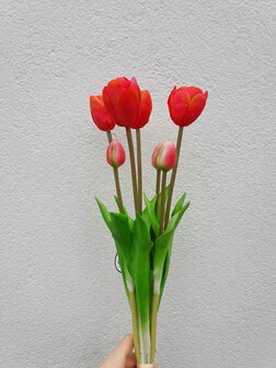 Real touch tulpen 7x - soft red