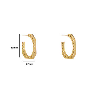 Oorbellen E4296-2 cut out hearts hoop goud- Day&amp;Eve 