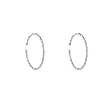 Oorbellen E4290-5-1 fine twist hoop 50 mm zilver - Day&amp;Eve 