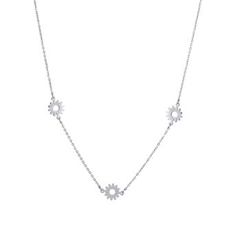 Ketting N4408-1 3 flowers necklace zilver - ​​​​​​​Day&amp;Eve 