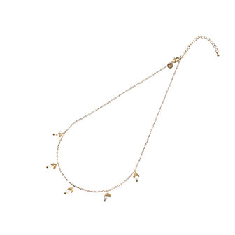 Ketting N4344-2 dangle leaves necklace goud - ​​​​​​​Day&amp;Eve 