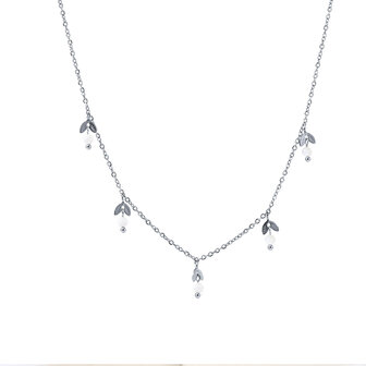 Ketting N4344-1 dangle leaves necklace zilver - ​​​​​​​Day&amp;Eve 