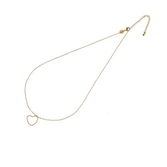 Ketting N4378-2 fine open heart necklace goud - ​​​​​​​Day&amp;Eve 