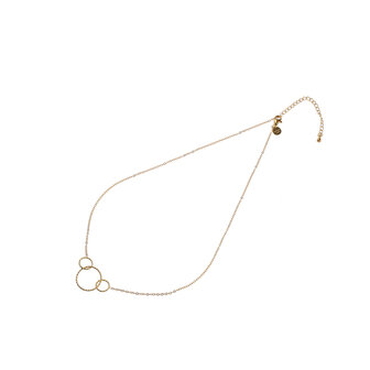 Ketting N4220-2 tripple O necklace goud - ​​​​​​​Day&amp;Eve 