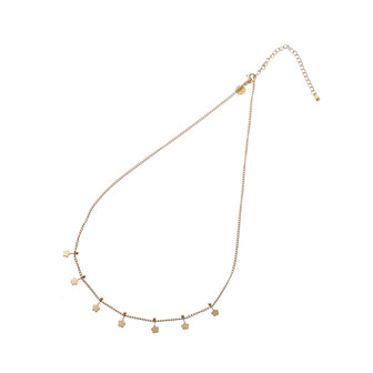 Ketting N4483-2 flower pins necklace goud - ​​​​​​​Day&amp;Eve 