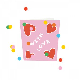 Confetti Card with love - TheGiftLabel