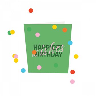 Confetti Card Happiest birthday wishes - TheGiftLabel