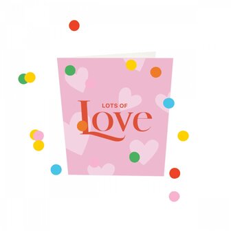 Confetti Card Lots of love - TheGiftLabel