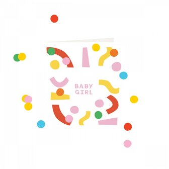 Confetti Card Baby girl 2 - TheGiftLabel