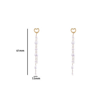 Oorbellen E4491-2- pearl dangle goud- Day&amp;Eve 