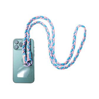 Braided Lilac + Pink + Blue Telephone Cord T4515-5 - Day&amp;Eve