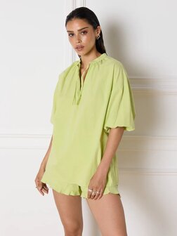 Top ladies woven oversized blouse Lyann - Refined Department