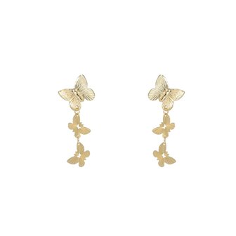 Oorbellen E4067-2 Butterfly dangle goud - Day&amp;Eve 