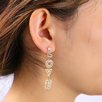 Oorbellen E4709-2 Little love earring Goud- Day&amp;Eve 