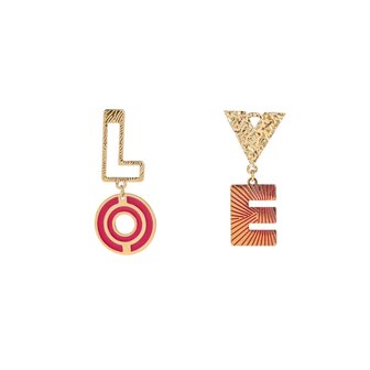 Oorbellen E4710-1 spring love earring goud roze - Day&amp;Eve 