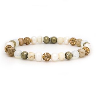 Armband spiral Stella gold crystal xs - Karma