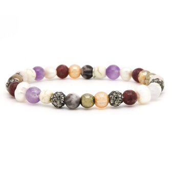 Armband spiral Indigo grey crystal xs - Karma