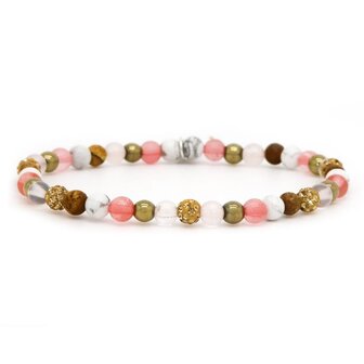 Armband spiral Peachy gold crystal xxs - Karma