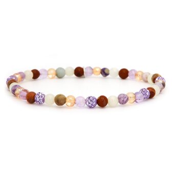 Armband spiral Fiala Lavender crystal xxs - Karma