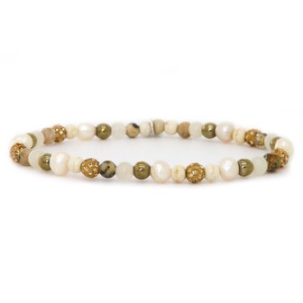 Armband spiral Stella gold crystal xxs - Karma