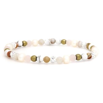 Armband spiral Fay white crystal xxs - Karma